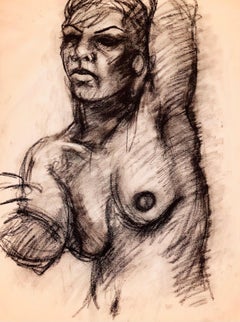 Sans titre (étude d'un nu féminin de la Renaissance), 1963, Ian Hornak - Dessin