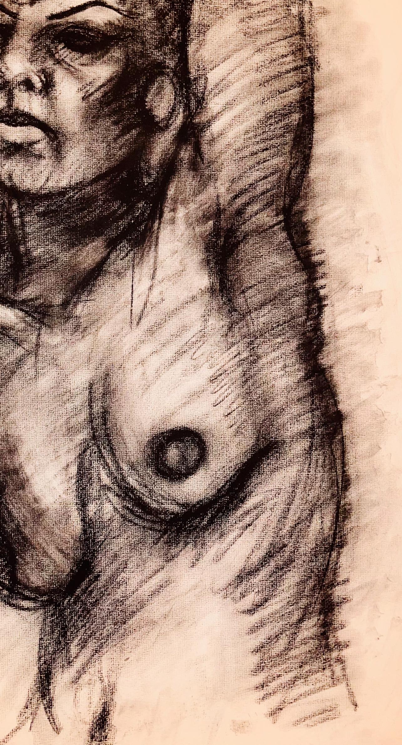 Untitled (Renaissance Female Nude Figure Study), 1963, Ian Hornak — Drawing For Sale 2
