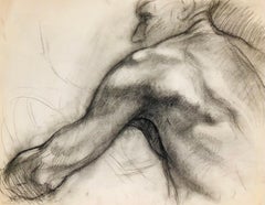 Vintage Untitled (Renaissance Male Nude Figure Study), 1963, Ian Hornak — Drawing