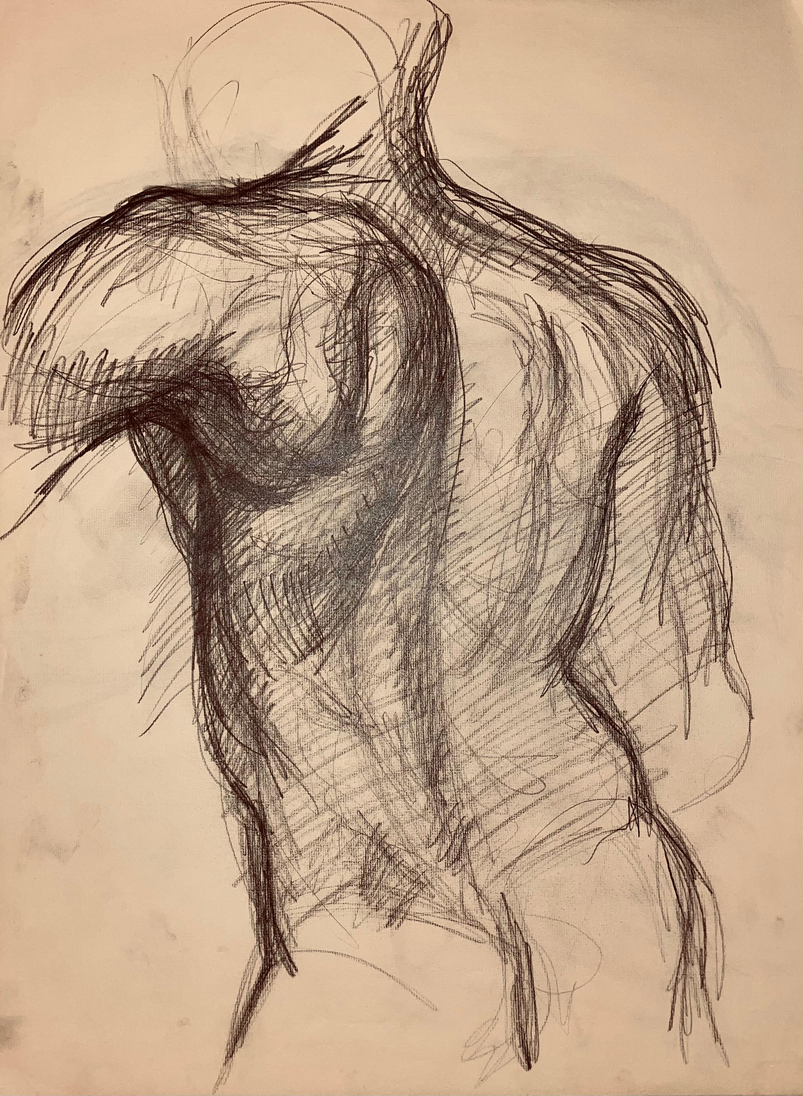 Untitled (Renaissance Male Nude Figure Study), 1963, Ian Hornak — Drawing