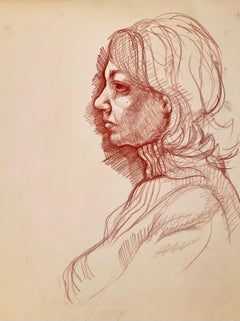 Vintage Untitled (Female Figure Study), 1963, Ian Hornak — Drawing