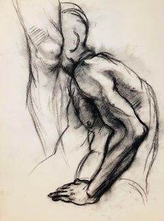 Vintage Untitled (Renaissance Male Fellatio Nude Figure), 1963, Ian Hornak — Drawing
