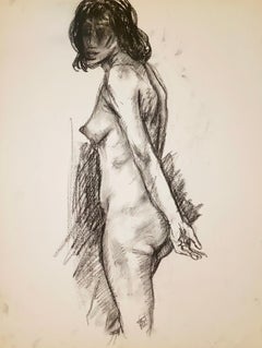 Vintage Untitled (Renaissance Female Nude Figure Study), 1963, Ian Hornak — Drawing