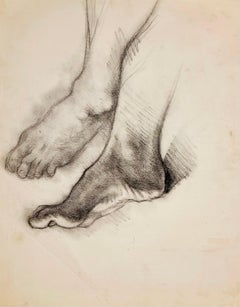 Vintage Untitled (Renaissance Male Foot Figure Study), 1964, Ian Hornak — Drawing