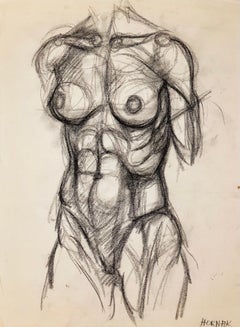 Ohne Titel (Studie eines weiblichen Renaissance-Akts), 1964, Ian Hornak - Zeichnung