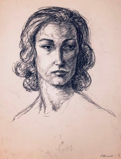 Sans titre (étude d'une figure féminine de la Renaissance), 1964, Ian Hornak - Dessin