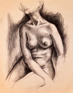 Untitled (Renaissance Female Nude Figure Study), 1964, Ian Hornak — Drawing