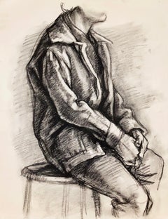 Ohne Titel (Studie einer männlichen Figur), 1964, Ian Hornak - Zeichnung
