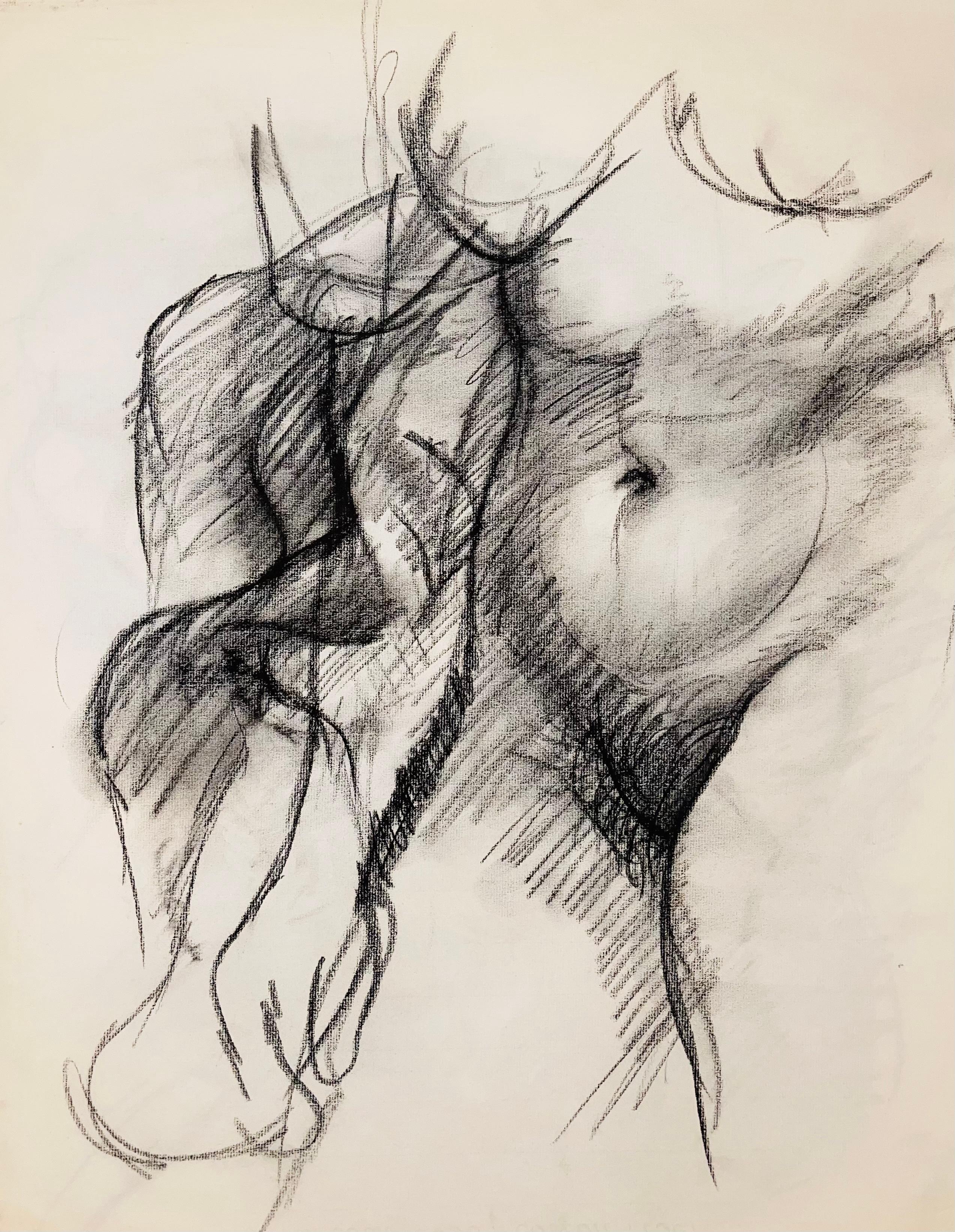 Untitled (Renaissance Female Nude Figure Study), 1963, Ian Hornak — Drawing
