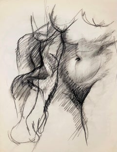 Vintage Untitled (Renaissance Female Nude Figure Study), 1963, Ian Hornak — Drawing