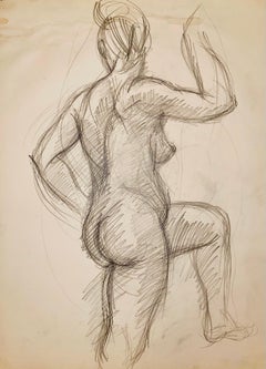 Ohne Titel (Studie eines weiblichen Renaissance-Akts), 1963, Ian Hornak - Zeichnung