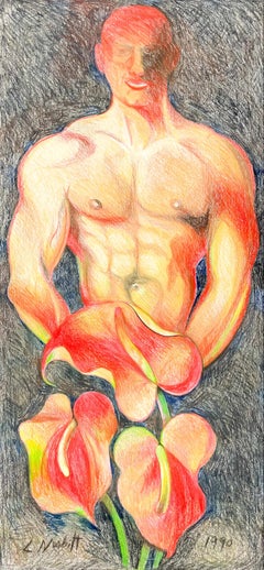 Lowell Nesbitt, L'homme aux lys de Calla '90, 1990