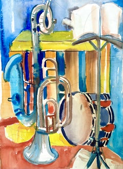 Ian Hornak, Still Life with Brass Instruments, Circa 1963