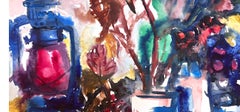 Ian Hornak, Still Life with Lantern and Floral Arrangement, Circa 1963