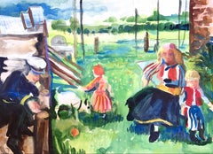 Ian Hornak, Family Gathering in a Summer Landscape, Circa 1963