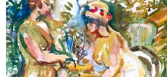 Ian Hornak, Garden Conversation with Seated Figure, circa 1963