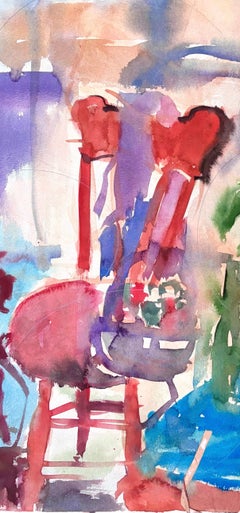 Ian Hornak, Interior with Chair and Potted Plants, Circa 1963