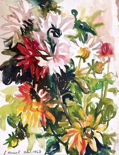 Ian Hornak, Floral Study with Red and Yellow Blossoms, 1963