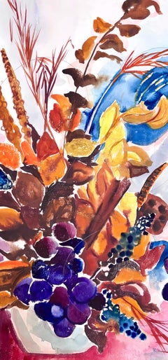 Ian Hornak, Autumn Harvest Arrangement with Grapes, Circa 1963