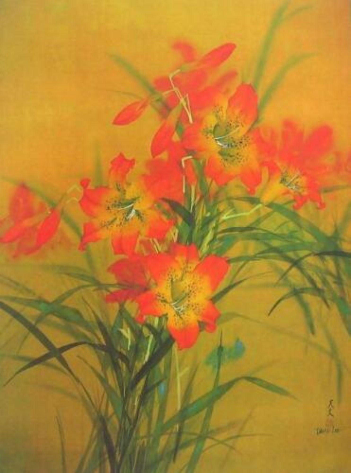 David Lee Still-Life Print - Tiger Lillies