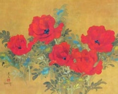 Poppies, Lithograph, David Lee