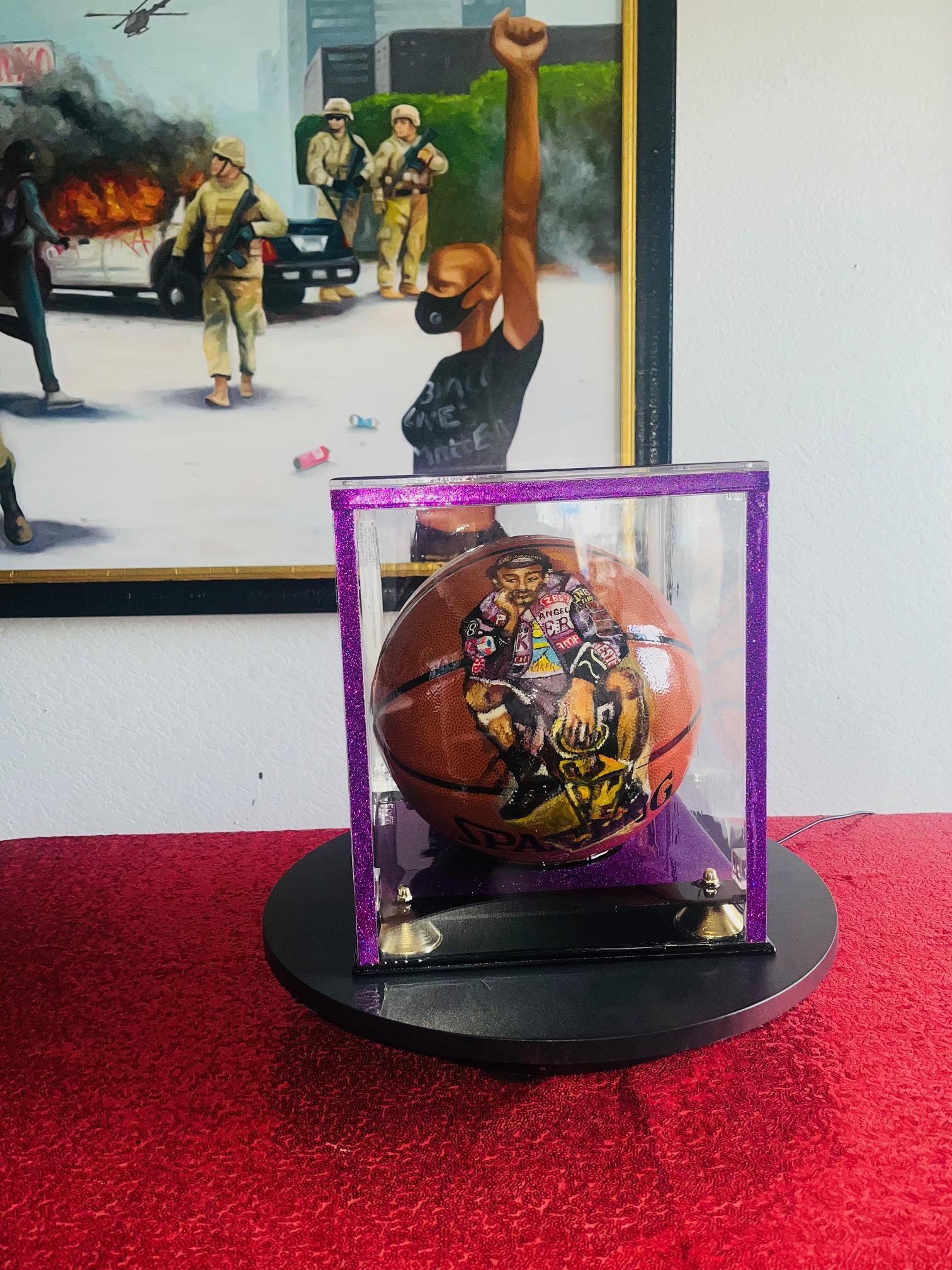Kobe Bryant Super BasketBall (One of a kind memorabilia W/ Turning Table)  - Pop Art Art by Mauro Oliveira