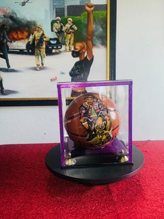 Kobe Bryant Basketball Sculpture in Acrylic and Resin, 21st Century