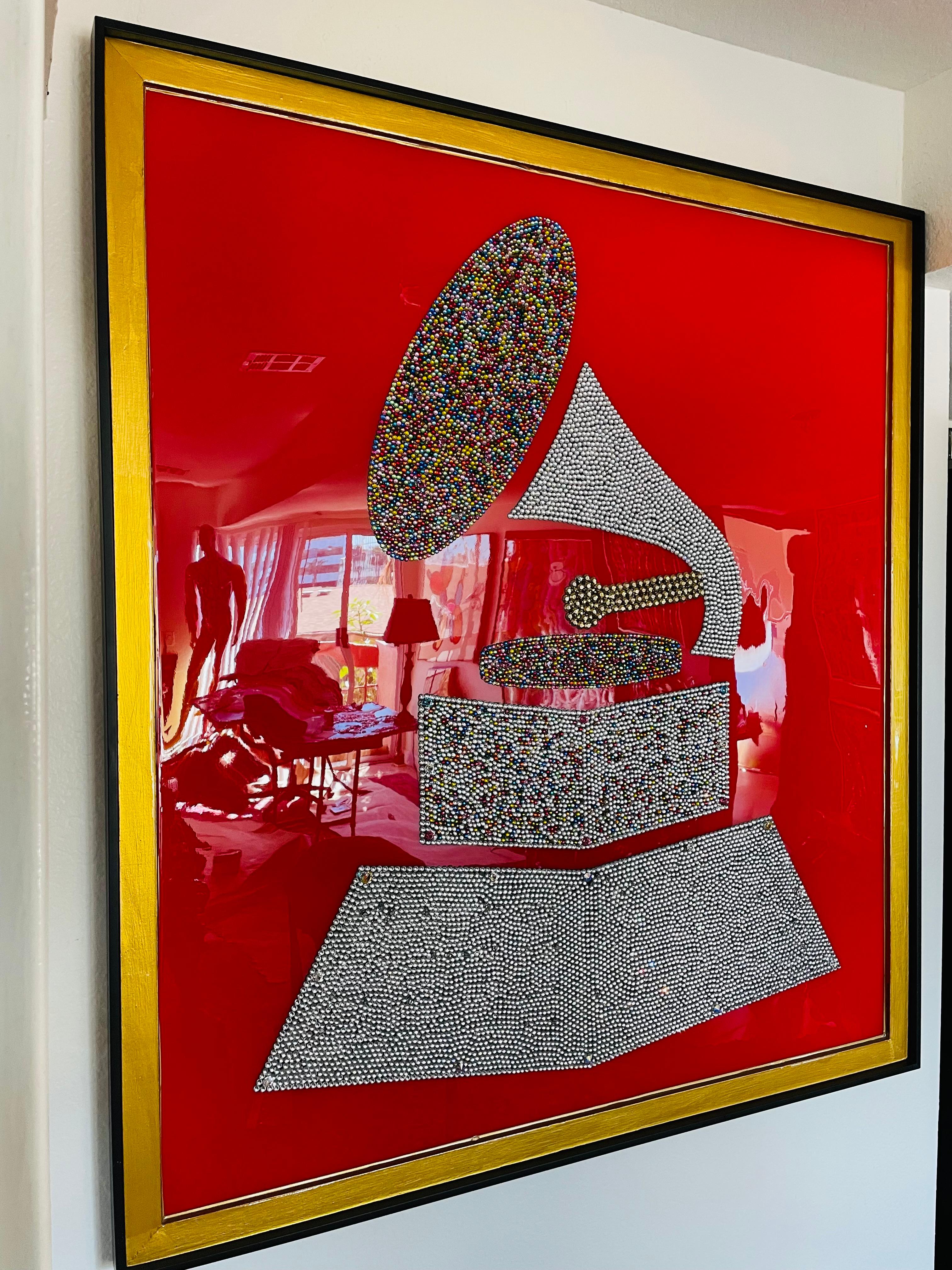 The Grand Grammy (Original Collage Artwork w/ 10.000+ Swarovski+ Czech Crystals) For Sale 4