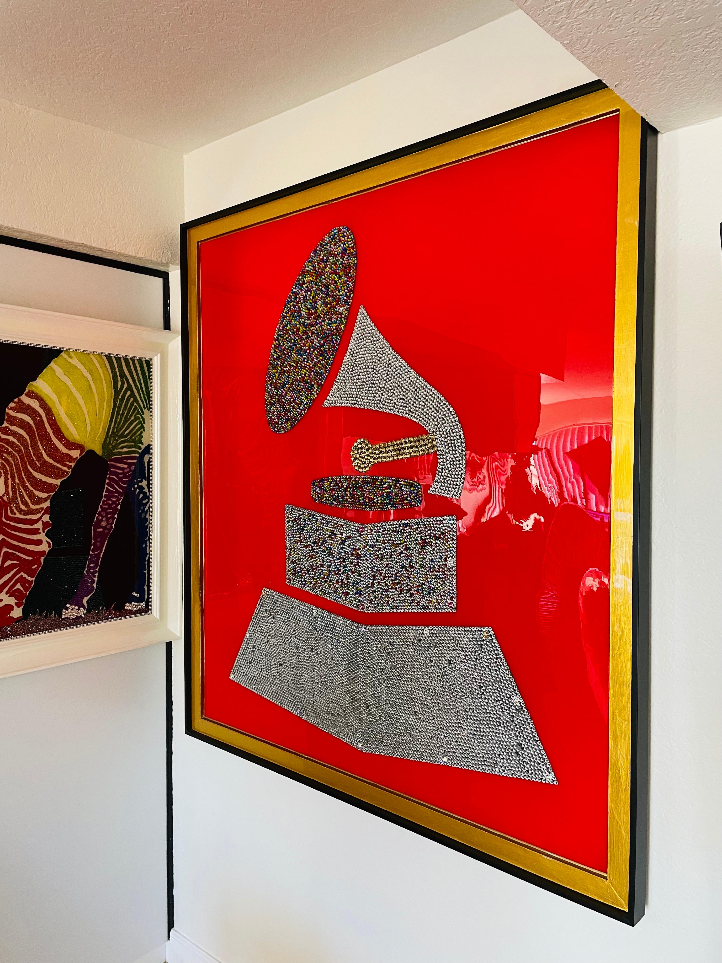 The Grand Grammy (Œuvre d'art originale au collage avec plus de 10 000 cristaux Swarovski et tchèques) en vente 6
