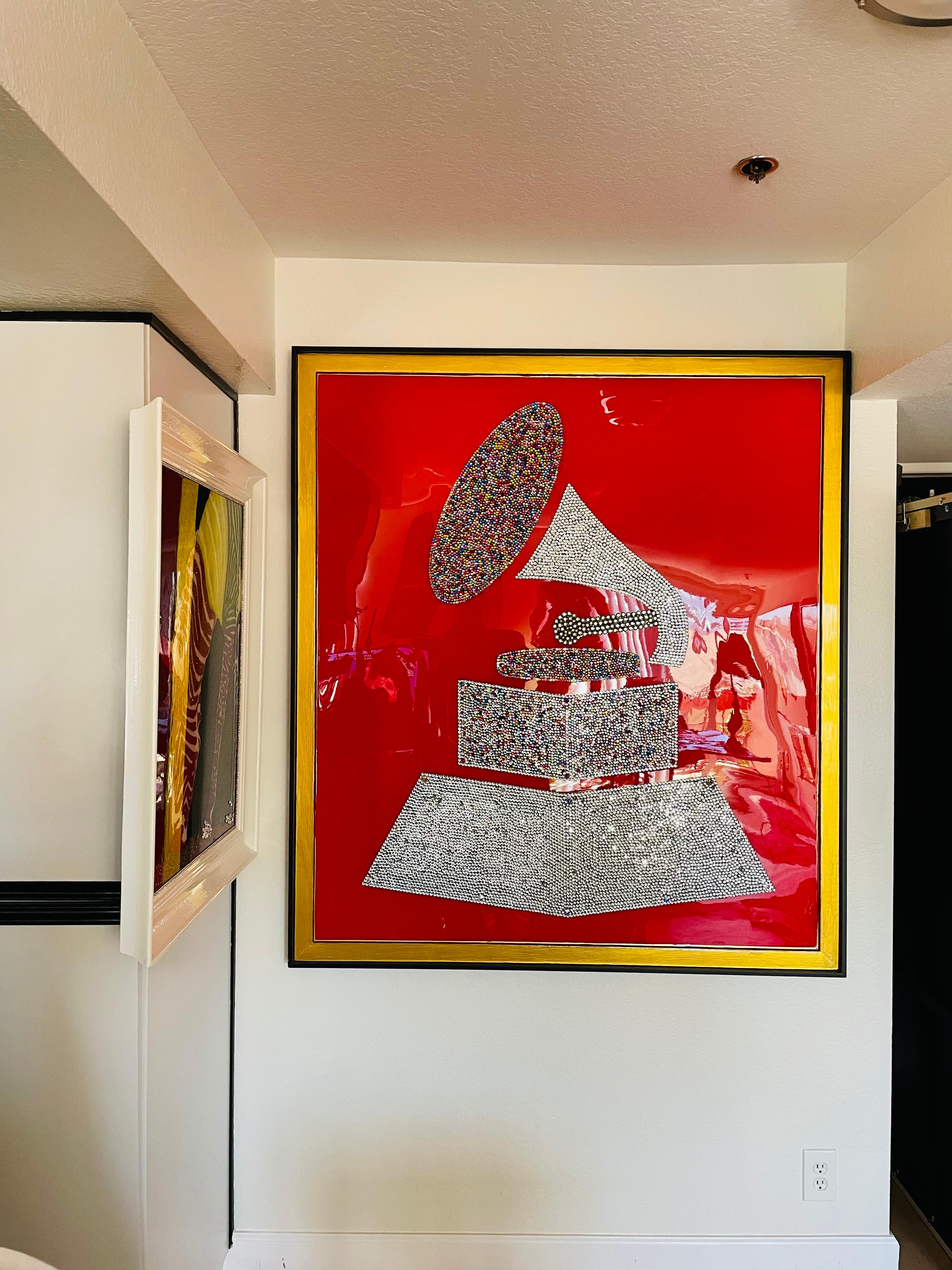 The Grand Grammy (Original Collage Artwork w/ 10.000+ Swarovski+ Czech Crystals) For Sale 6