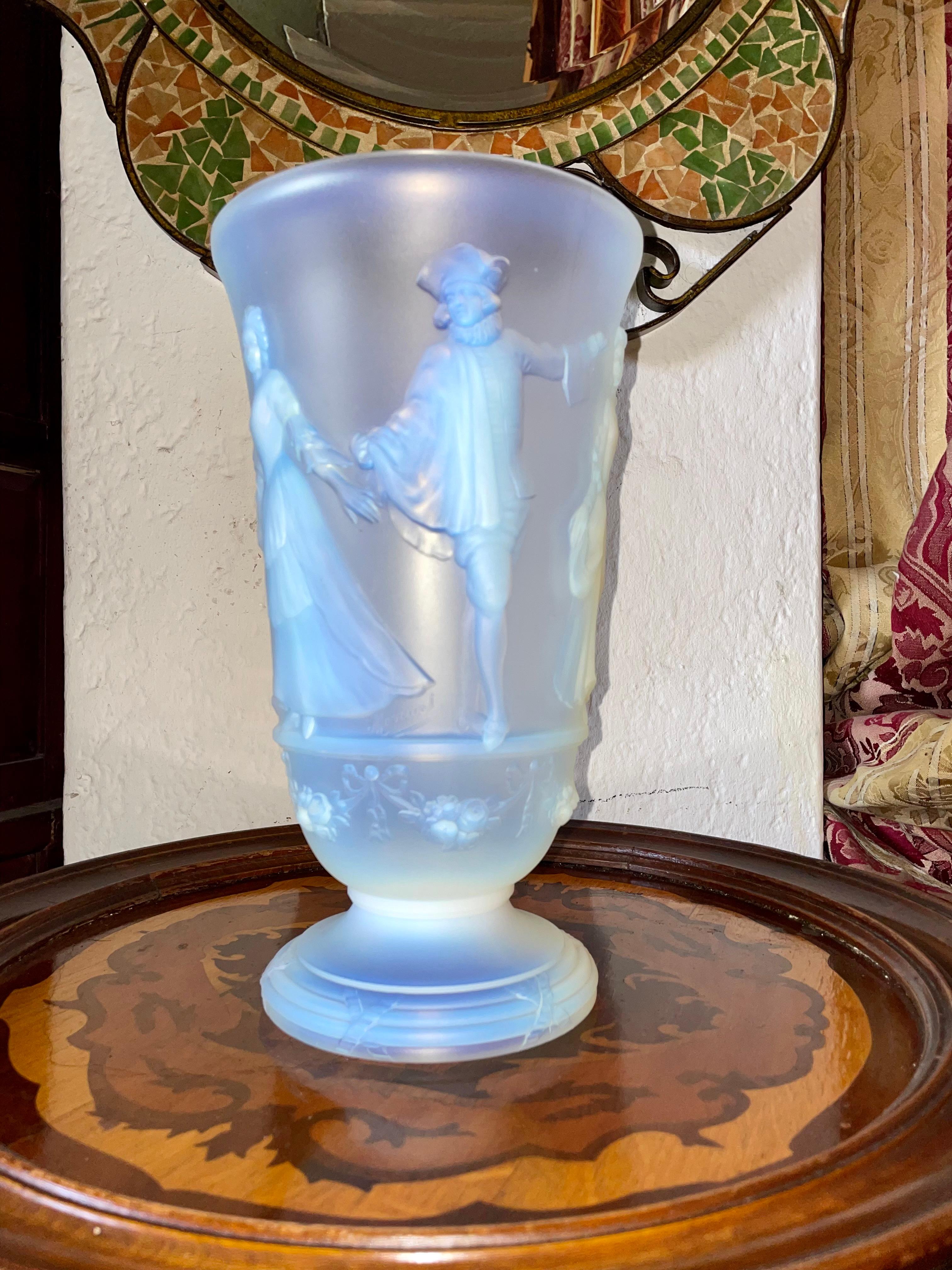 Estilo Sabino - Raro Jarrón Menuet Translúcido 3D - ¡Firmado! 2