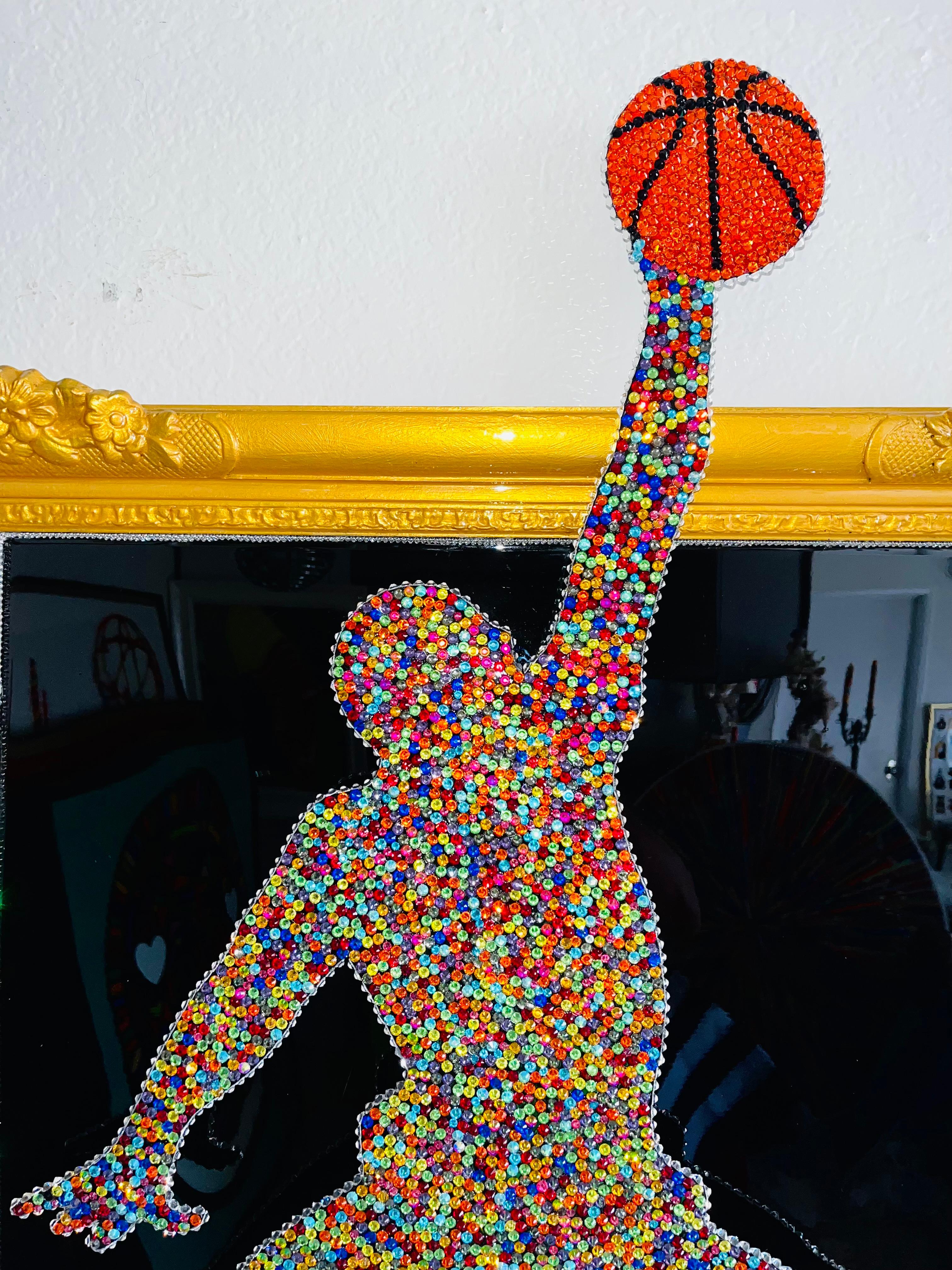 Michael Jordan: Basketball Art (Original And One Of A Kind Swarovski Piece)    1