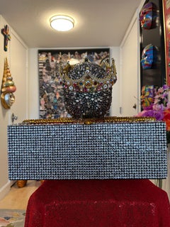 SIDNEY POITIER: Hollywood Trailblazer Prince! Orig.Swarovski Skull+Base+Crown