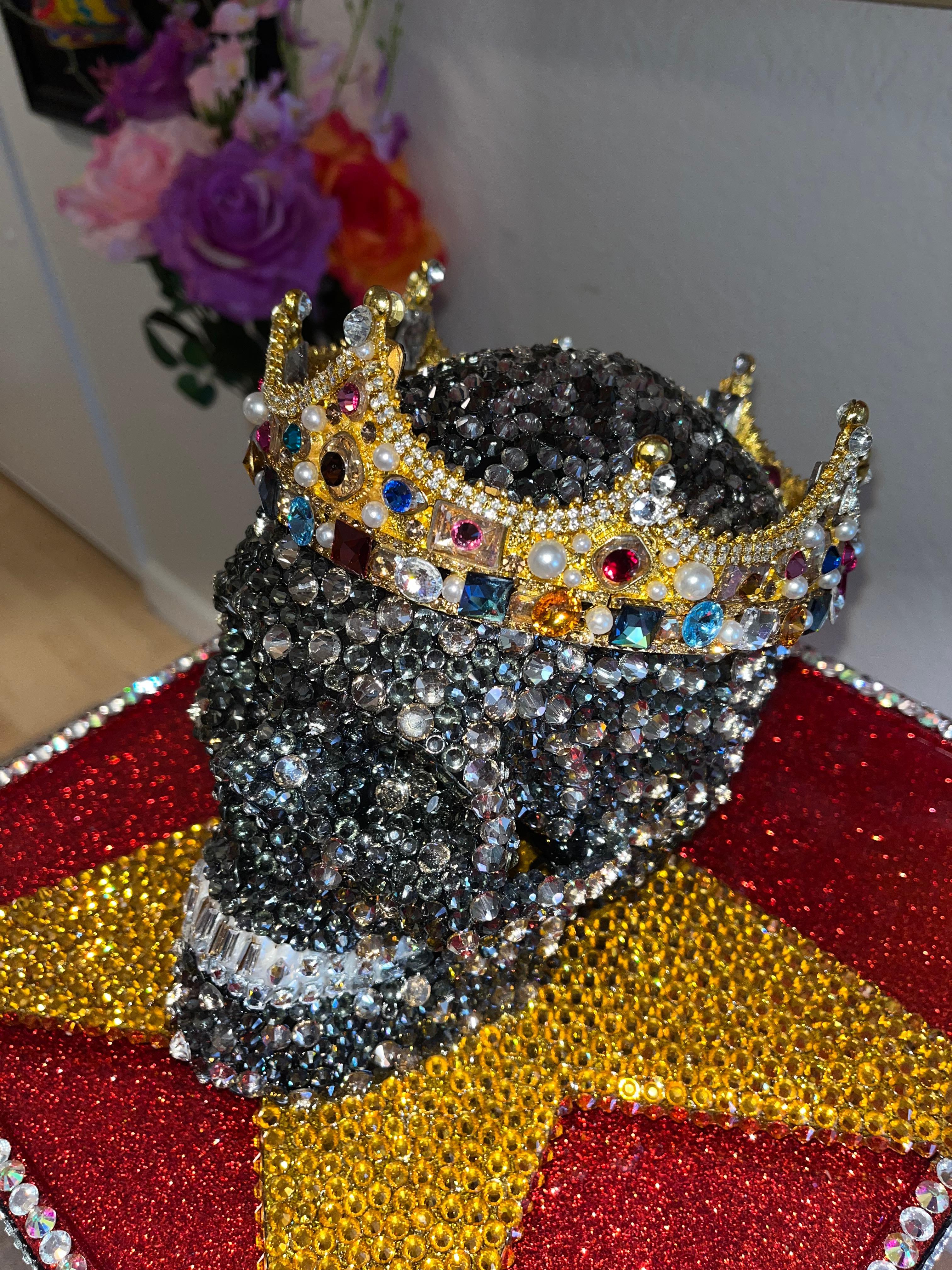 SIDNEY POITIER: Hollywood Trailblazer Prince! Orig.Swarovski Skull+Base+Crown    For Sale 10