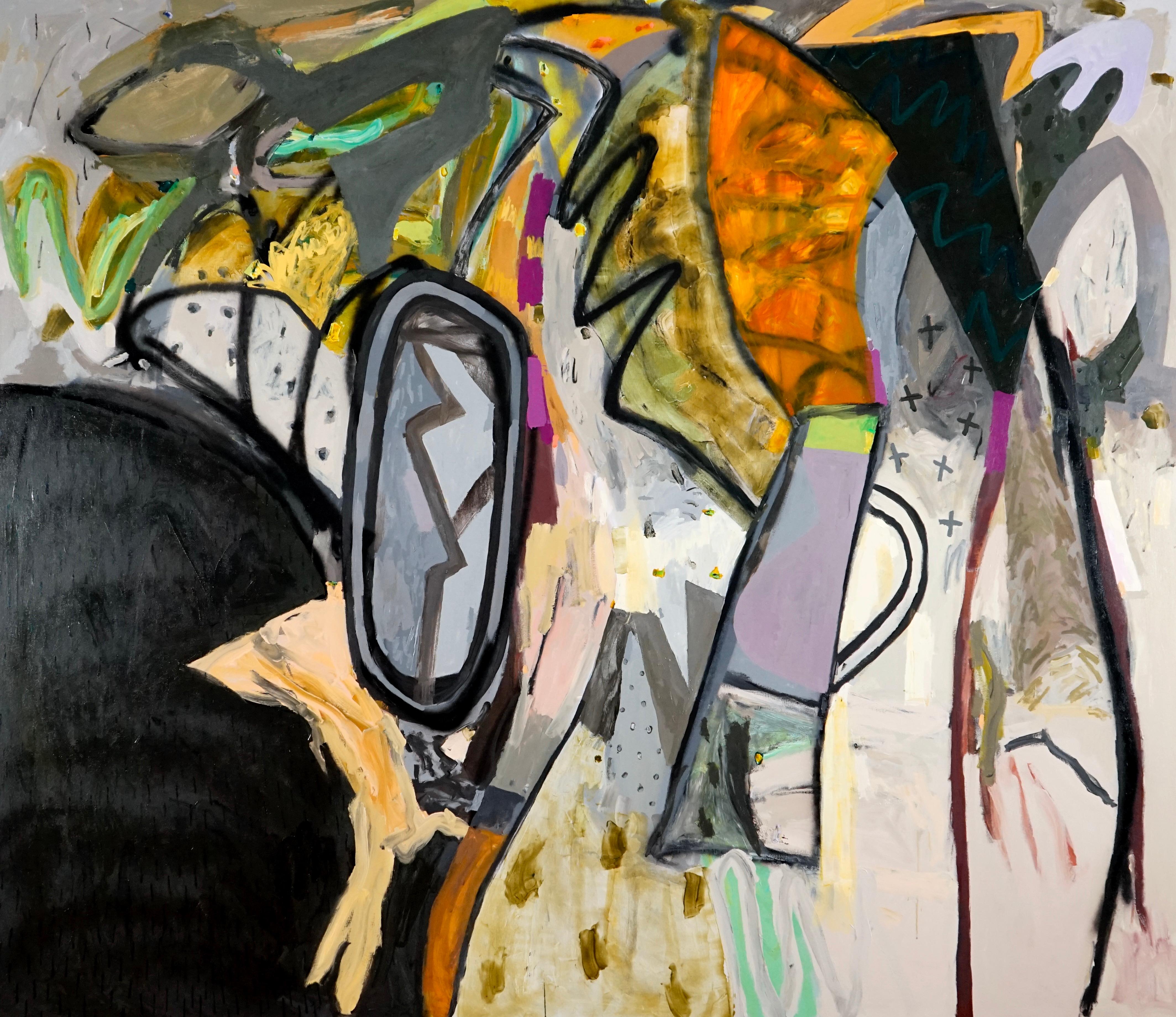 Abstract Painting di Alfredo Gisholt - "Studio A - Pomeriggio", Olio su tela - Pittura astratta, Arte contemporanea