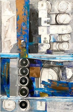 "Impronta di Buddha I", Tecnica mista e acrilico su legno - Pittura astratta