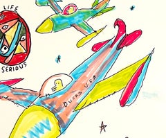 In guerra tutto è lecito - Figura disegnata a inchiostro, Outsider Art, serie Duck Wars