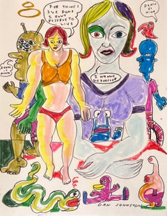 For Things I've Done - Daniel Johnston, Ink Drawing on Paper, Outsider Pop Art