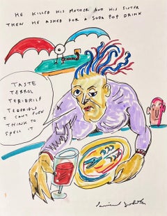 He Killed His Mother - Daniel Johnston, Ink Drawing on Paper, Outsider Pop Art