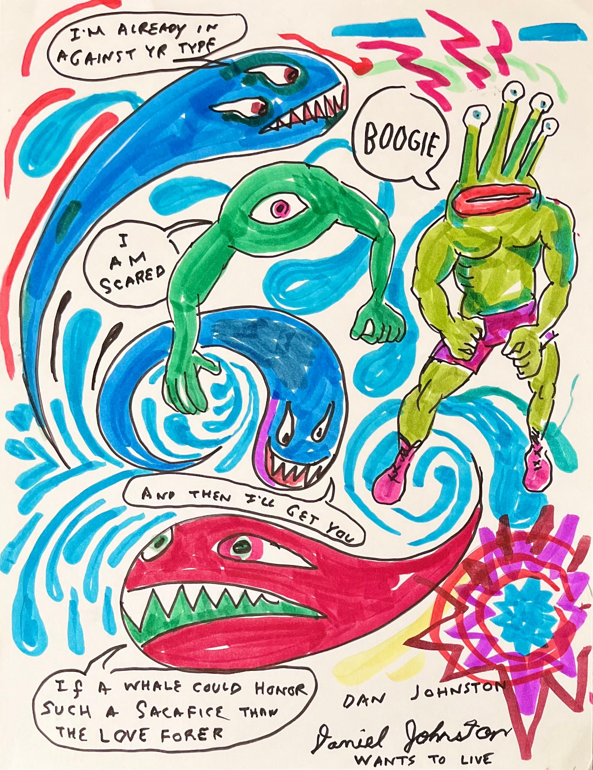 Ya Estoy Contra Tu Tipo - Daniel Johnston, Dibujo sobre Papel, Arte Pop Exterior