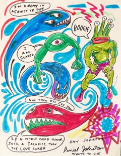 I'm Already Against Yr Type - Daniel Johnston, Drawing on Paper, Outside Pop Art