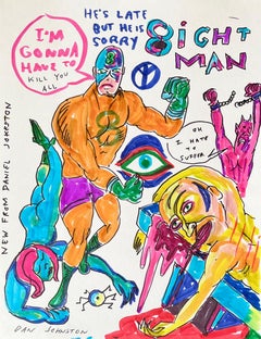 I'm Gonna Have to Kill You All - Daniel Johnston, Ink Drawing, Outsider Pop Art