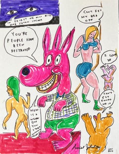 In Secret We Will Be As One, Daniel Johnston, Drawing on Paper, Outsider Pop Art
