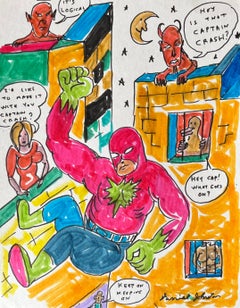 It's Logical - Daniel Johnston, Ink Drawing, Outsider Pop Artist, Austin, Texas
