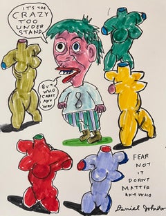 It's Too Crazy to Understand - Daniel Johnston, Ink Drawing, Outsider Pop Artist