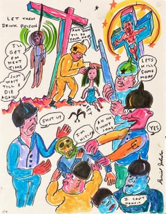 Let Them Drink Poison - Daniel Johnston, Two-sided Drawing, Outsider Pop Artist