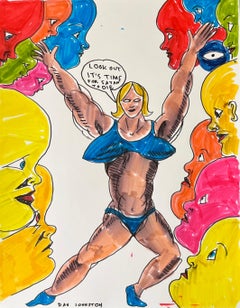 Look Out Its Time For Satan to Die - Drawing on Paper, Outsider Pop Artist