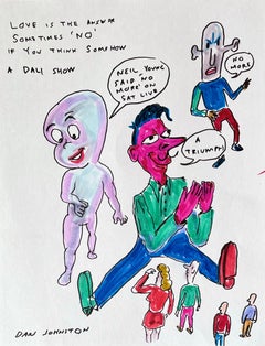 Love is the Answer - Daniel Johnston, Drawing on Paper, Outsider Pop Artist