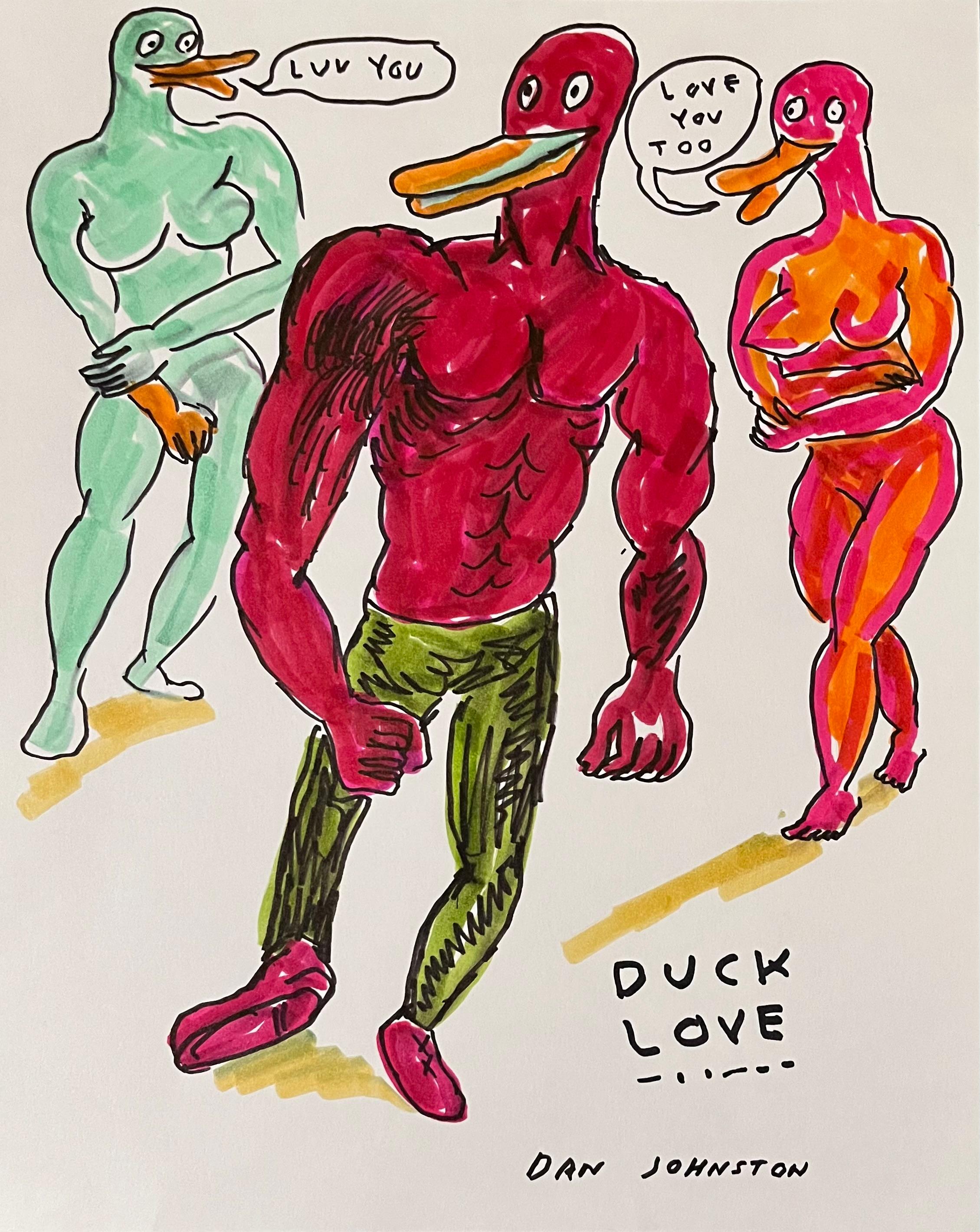 Daniel Johnston was a prolific visual artist and musician. He gained a cult following in the 1990s when Kurt Cobain wore a T-shirt with the artist’s frog illustration from his Hi, How Are You (1983) album cover to the MTV Video Music Awards.