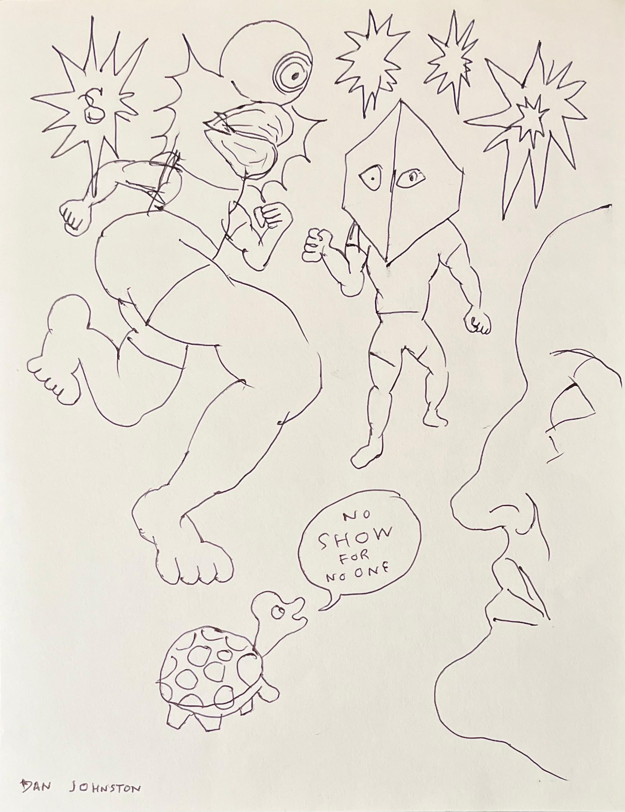 Daniel Johnston war ein produktiver bildender Künstler und Musiker. In den 1990er Jahren erlangte er Kultstatus, als Kurt Cobain bei den MTV Video Music Awards ein T-Shirt mit der Froschillustration des Künstlers vom Cover seines Albums Hi, How Are